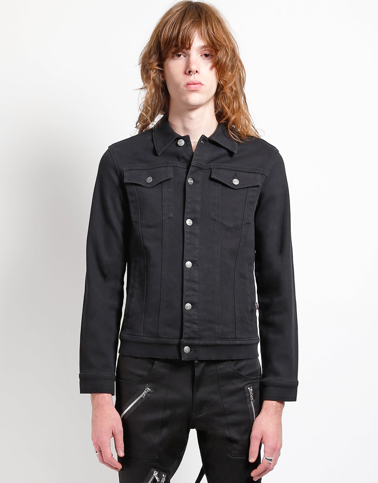 TRASH & VAUDEVILLE MARLON JEAN JACKET Small / Black TRASH & VAUDEVILLE MARLON JEAN JACKET Small / Black
