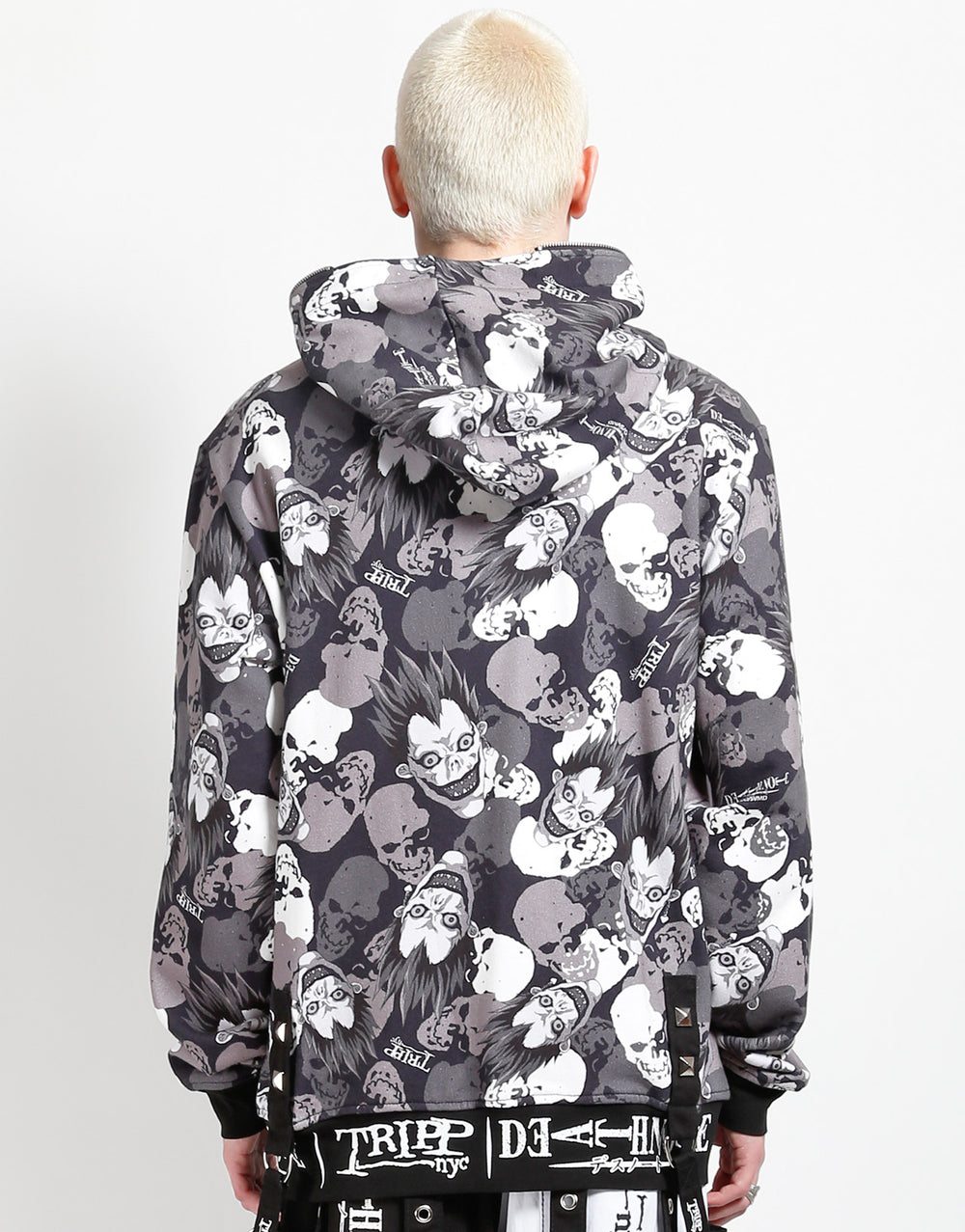 TRIPP NYC X DEATH NOTE - RYUK SKULL CAMO FULL ZIP HOODIE