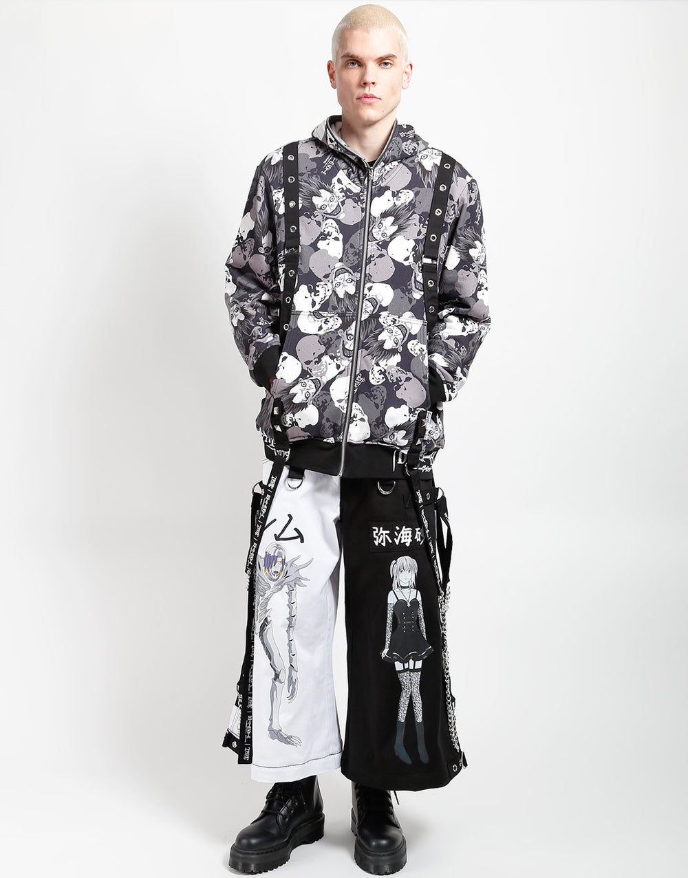 TRIPP NYC X DEATH NOTE - RYUK SKULL CAMO FULL ZIP HOODIE