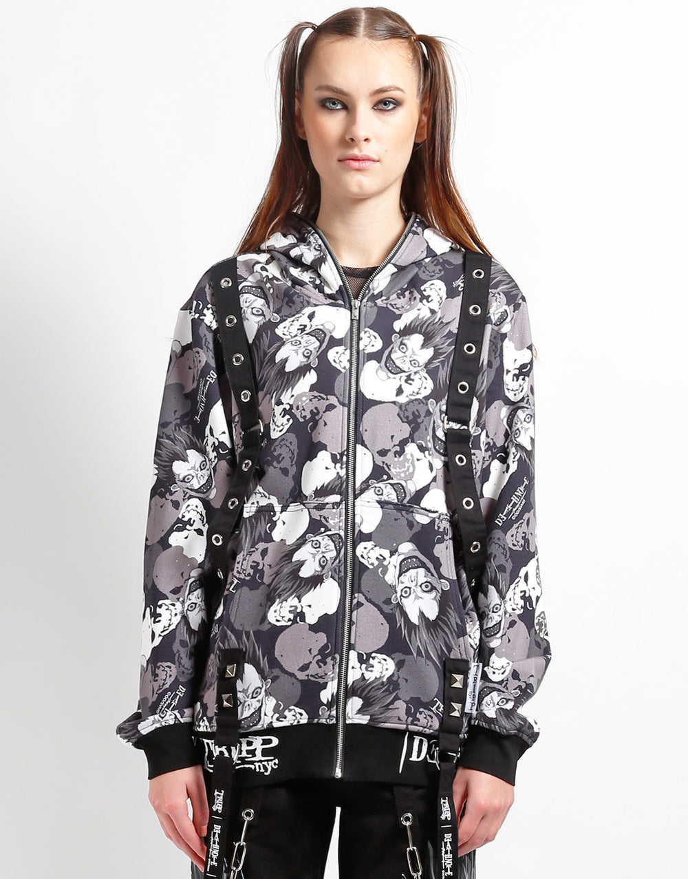 TRIPP NYC X DEATH NOTE - RYUK SKULL CAMO FULL ZIP HOODIE