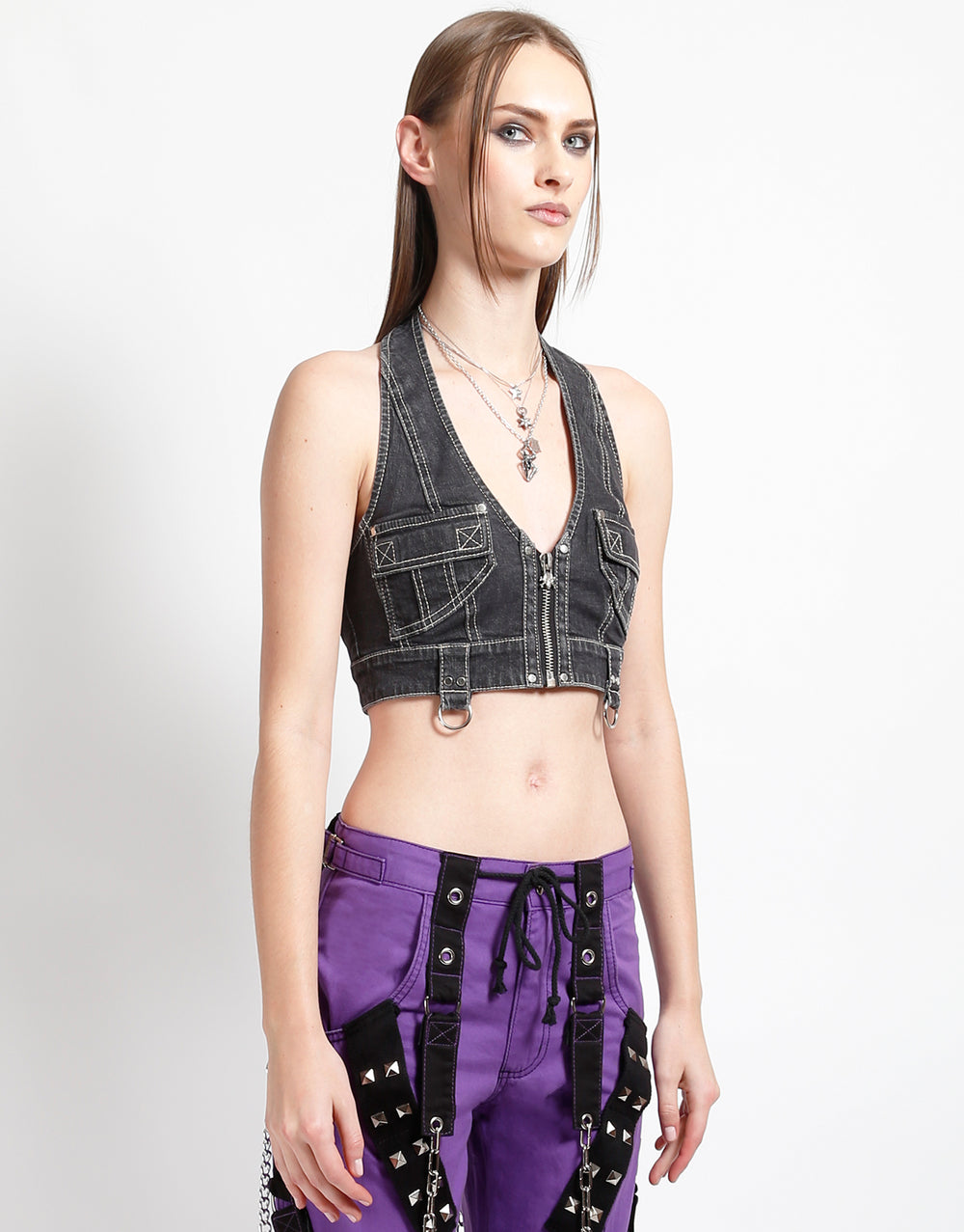 POWER HALTER BLACK DENIM