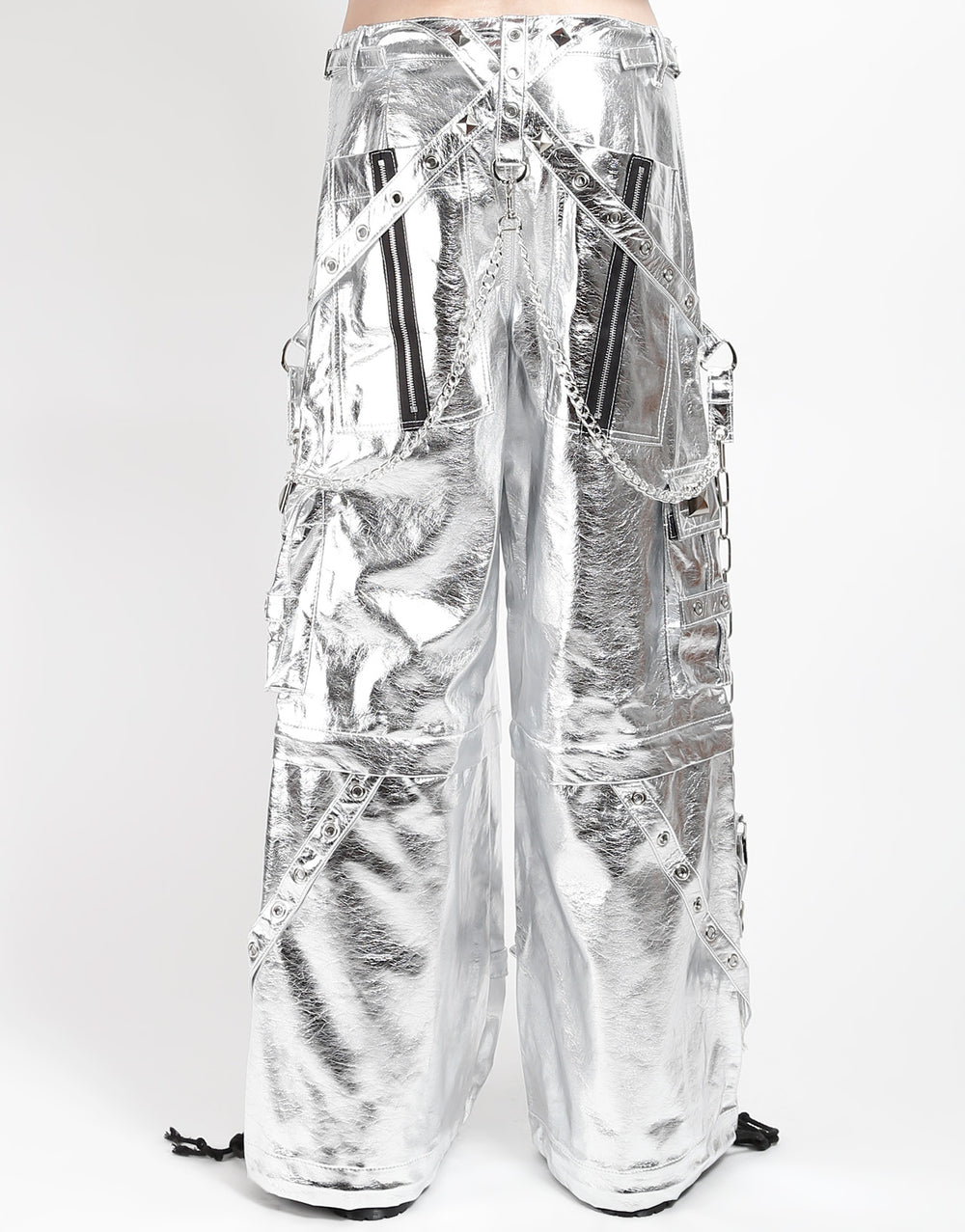 METALLIC SILVER STAR POWER PANT