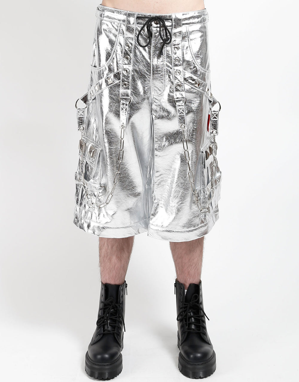 METALLIC SILVER STAR POWER PANT