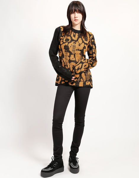 TRIPP NYC - RAG SWEATER LEOPARD