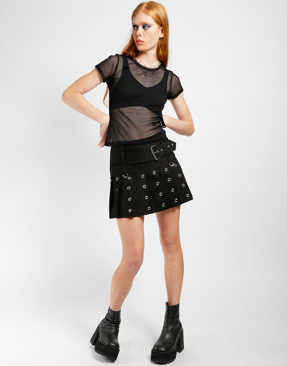 SUPER ROCKER SKIRT BLACK/SILVER