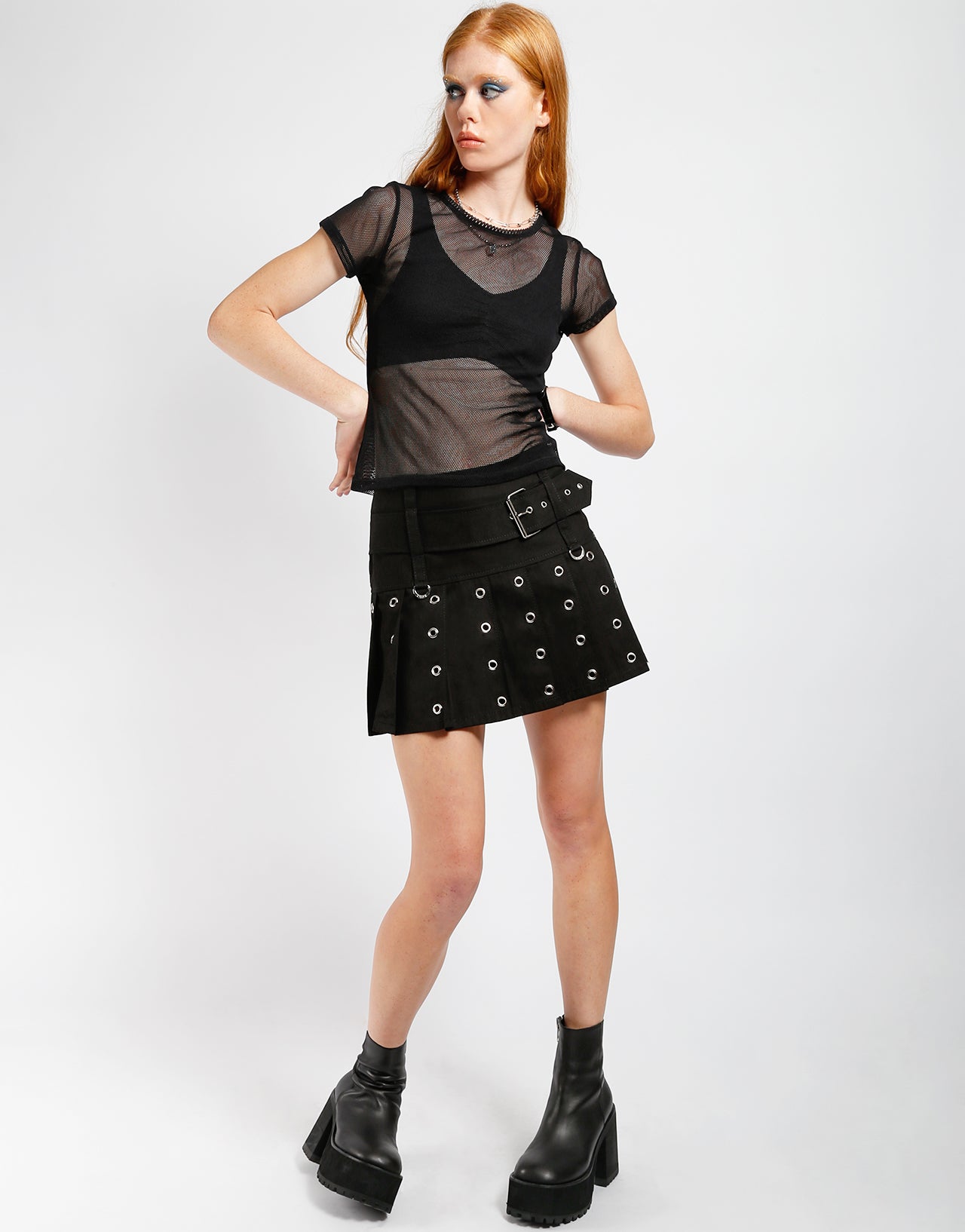 SUPER ROCKER SKIRT BLACK/SILVER