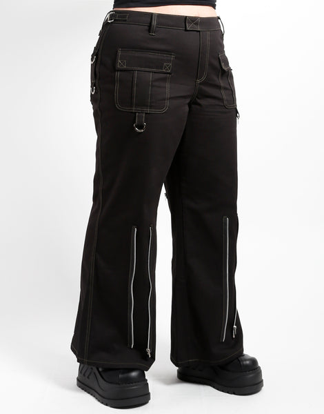 TRIPP NYC - CURVE PEACE CARGO PANT BLACK