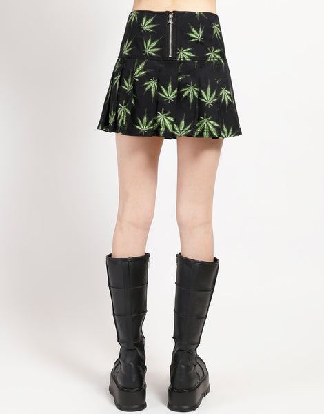 TRIPP NYC - MARY CHAIN PLEATED SKIRT GRASS