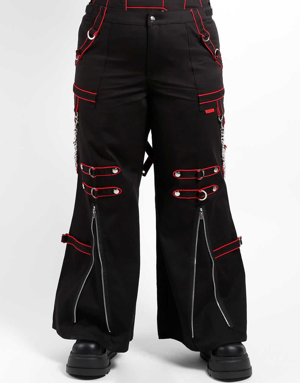 CURVE BAND DARK STREET PANT RED