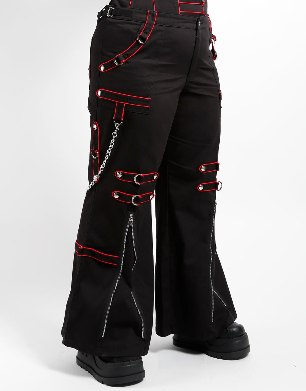 CURVE BAND DARK STREET PANT RED