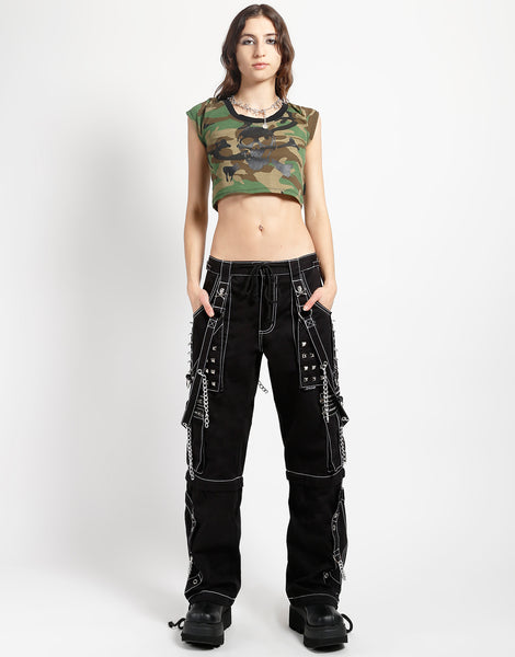 TRIPP NYC - STEP CHAIN PANT WITH WHITE STITCH