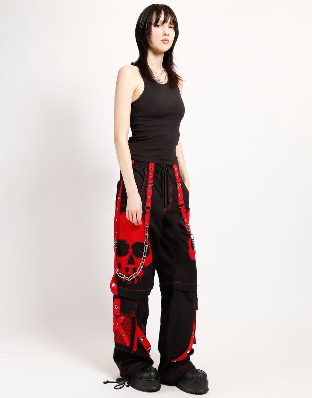 SCARE DARK STREET PANT RED