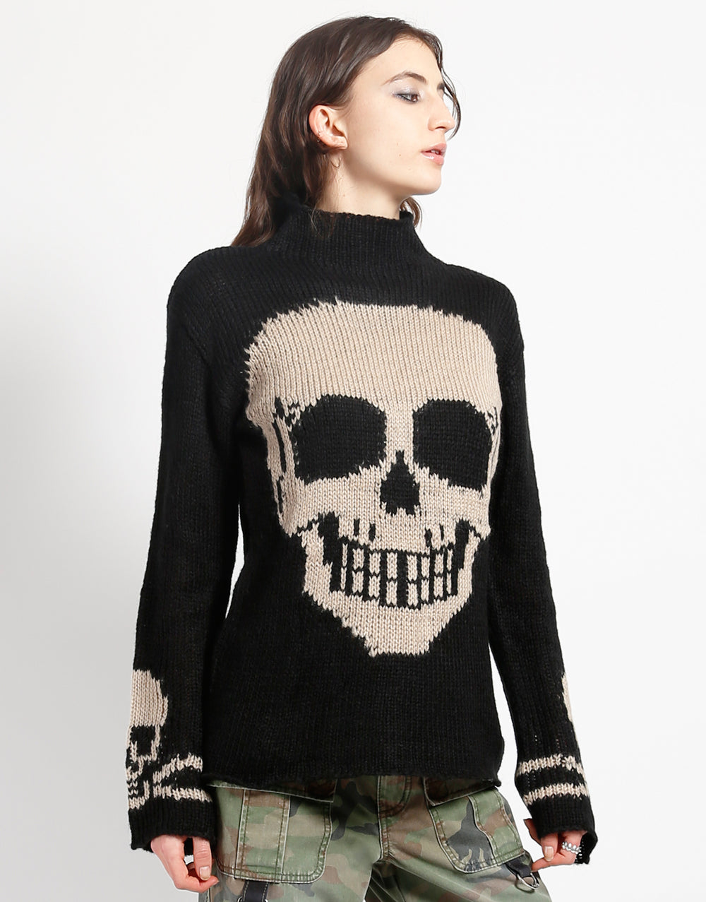 SKULL SWEATER IVORY SKULL