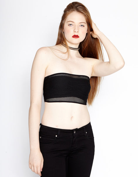トップス POLYSOOEM FISHNET OFF-SHOULDER TOP BLACK POLYSOOEM FISHNET OFF-SHOULDER TOP BLACK