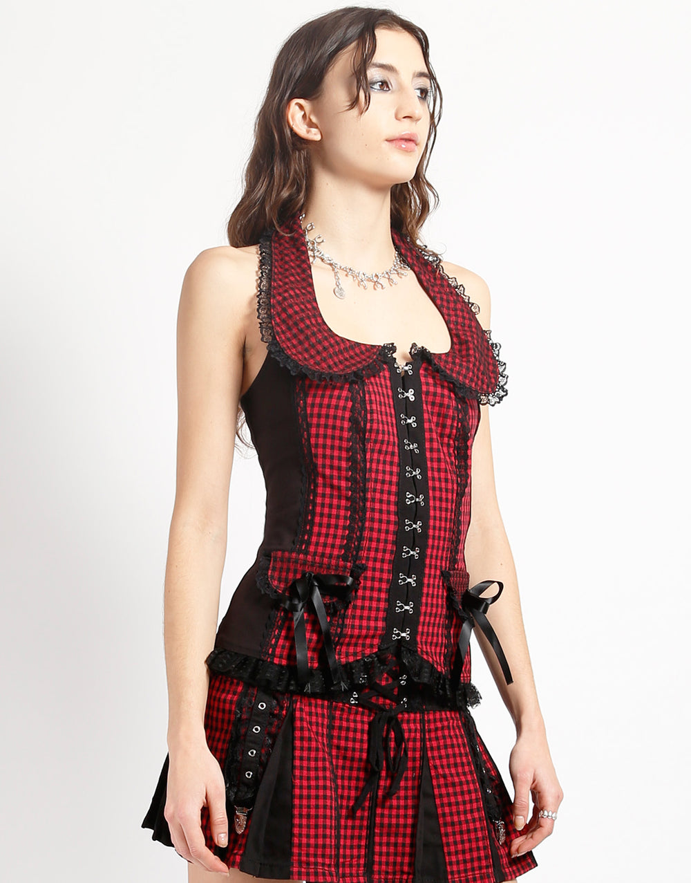 BO PEEP HALTER CORSET RED