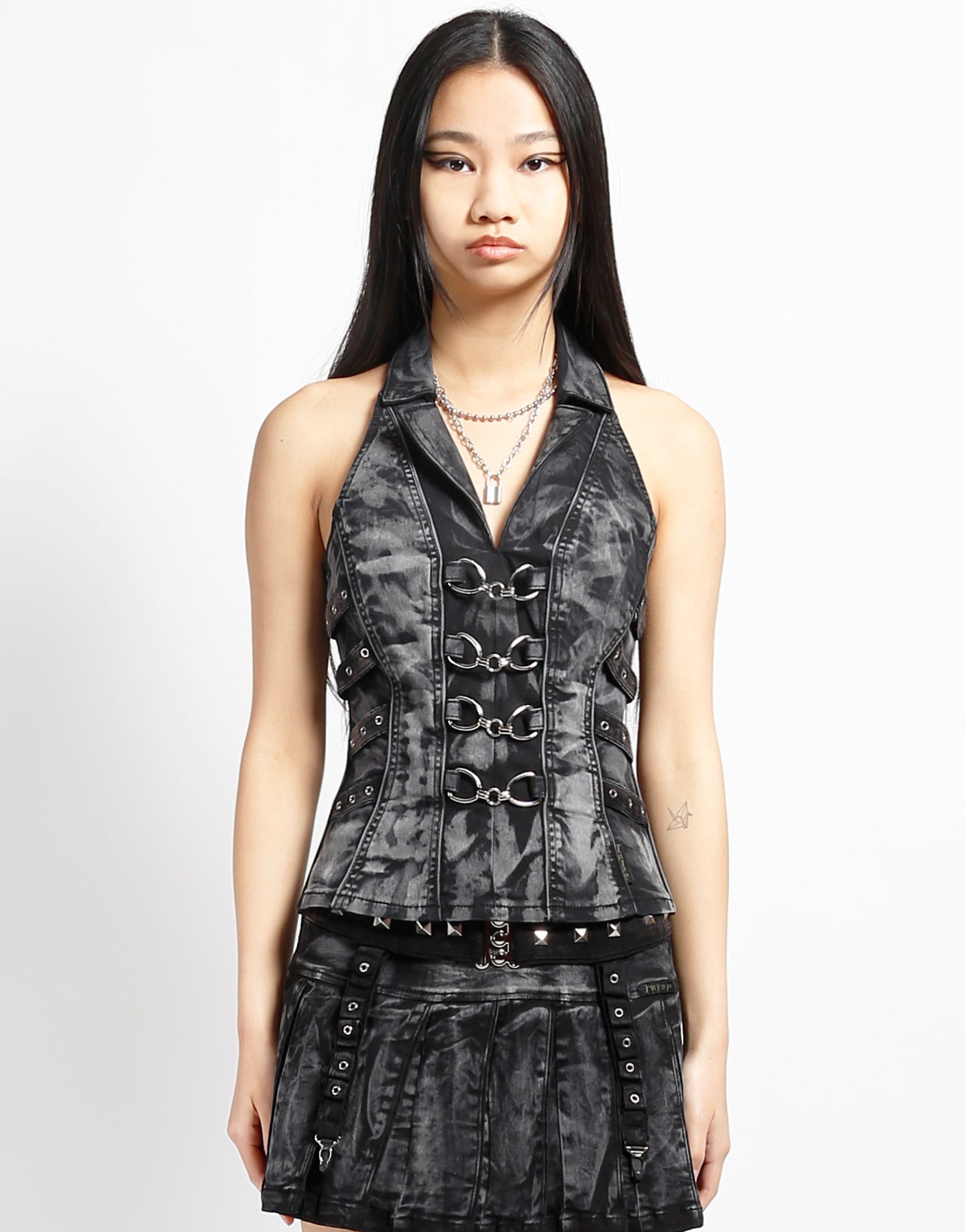 tripp nyc corset dress TRIPP NYC retired corset skull dress with tulle red and black
