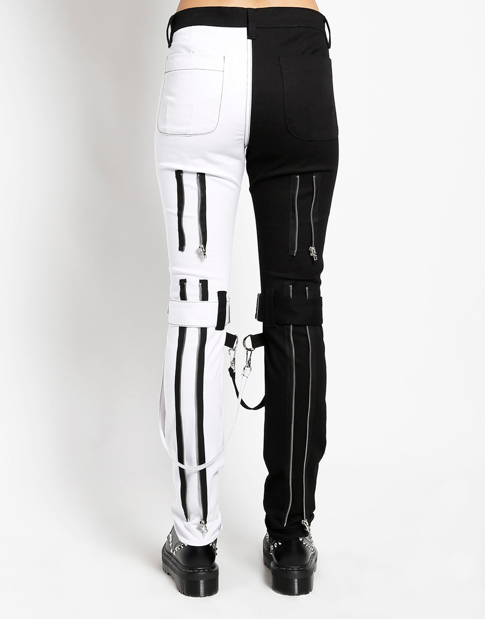 SPLIT LEG BONDAGE PANT WHITE