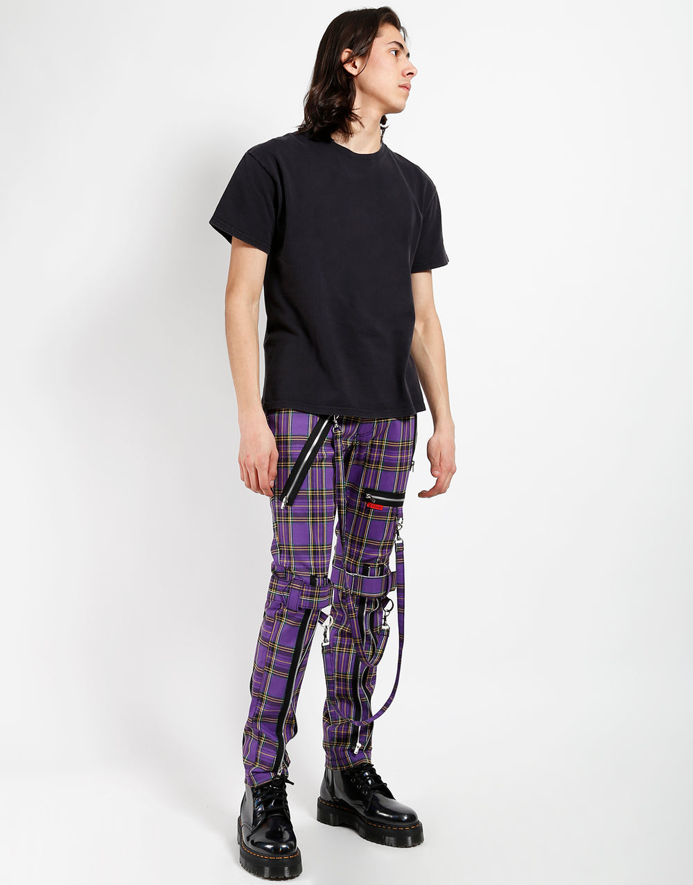 BONDAGE PANT VIOLET PLAID