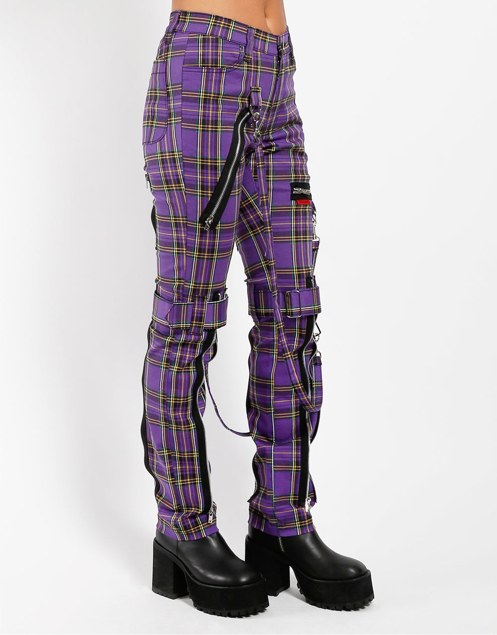 BONDAGE PANT VIOLET PLAID