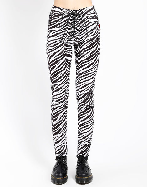 Tripp Nyc High Waist Tie Up Pant Zebra 0509