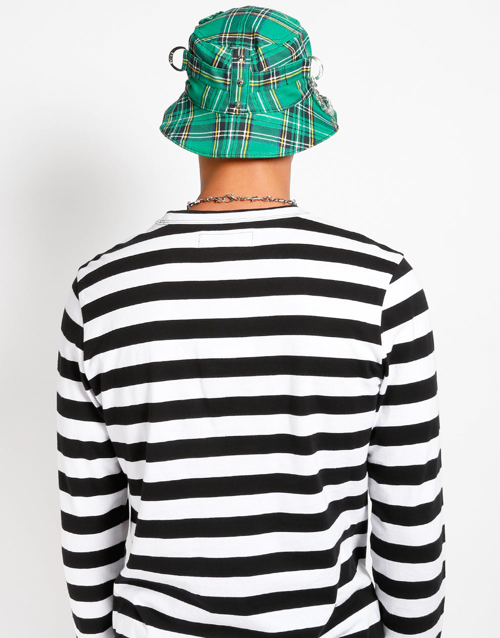 BONDAGE BUCKET HAT GREEN PLAID