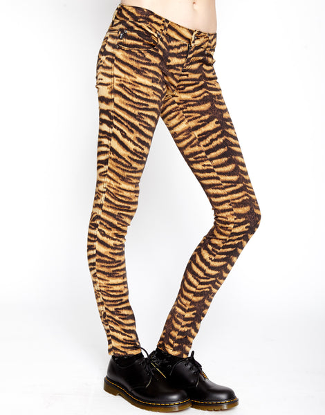 Authentic NWT INC Tiger-Print Skinny Jeans