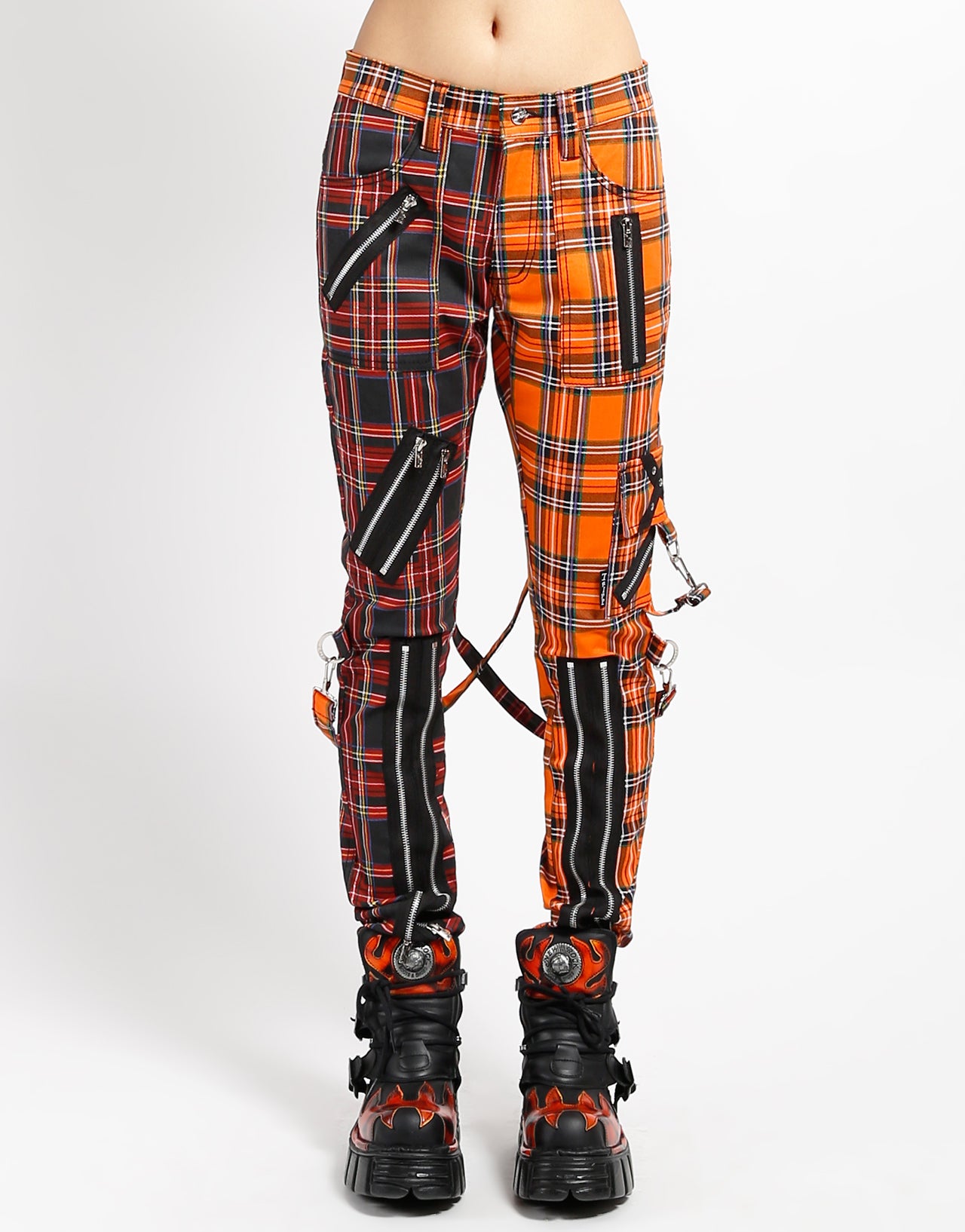 MADNESS PANT BLACK/ORANGE PLAID
