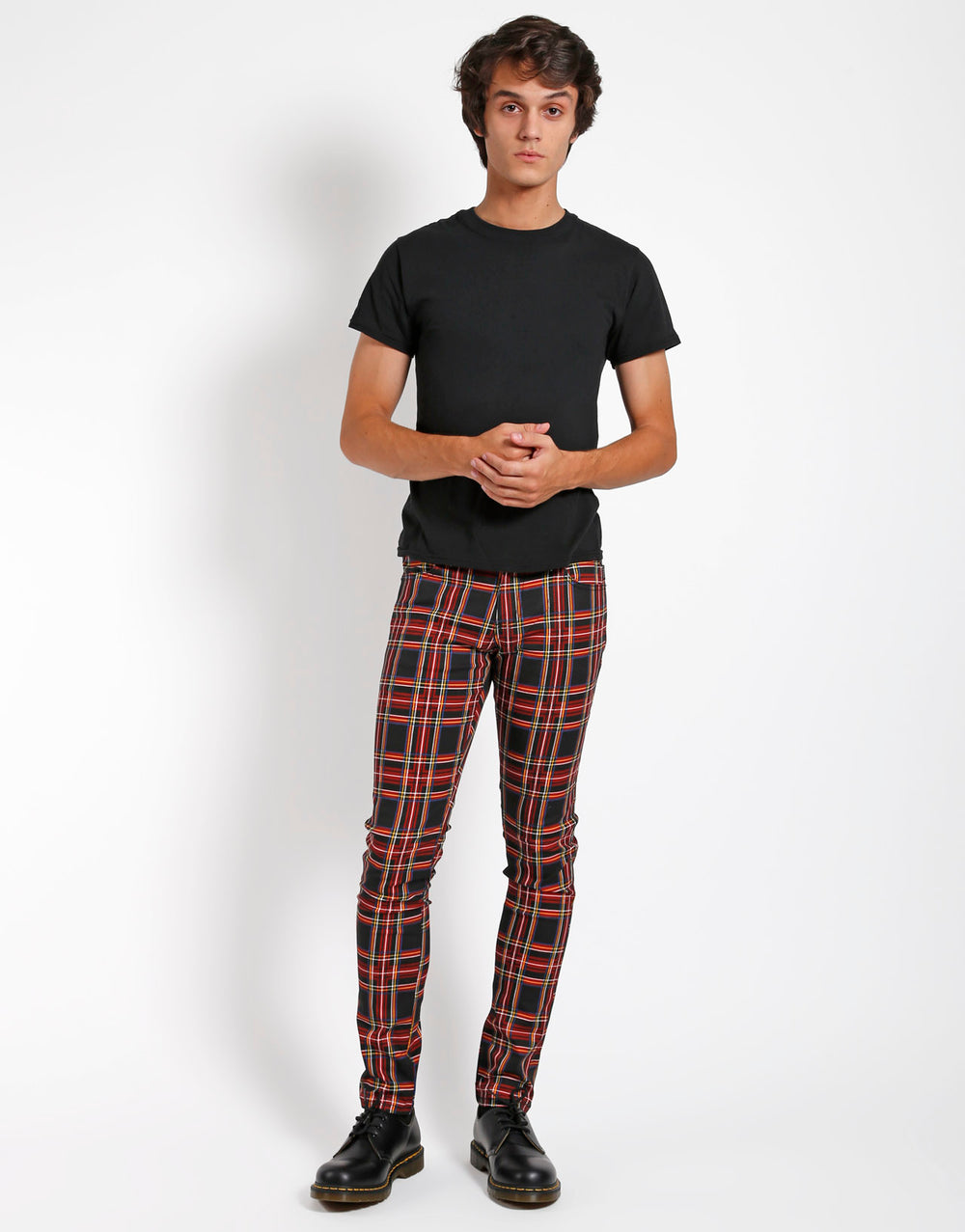 ROCKER JEAN BLACK PLAID