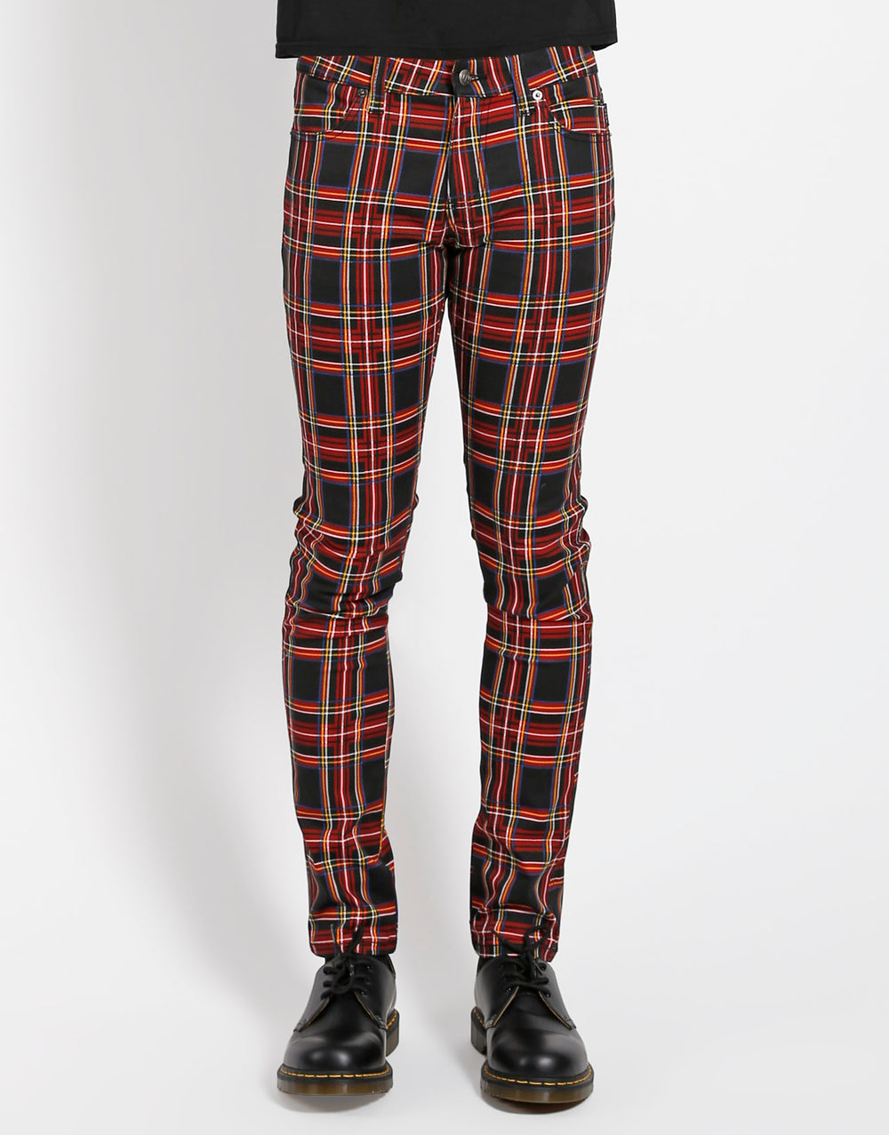 ROCKER JEAN BLACK PLAID