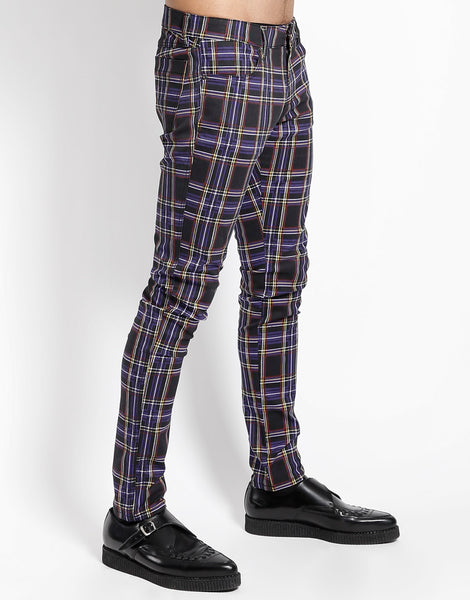 【TRIPP NYC】Mega Eye Pants - Purple Tripp NYC Purple Dark Cuff Pants for Stylish Versatility