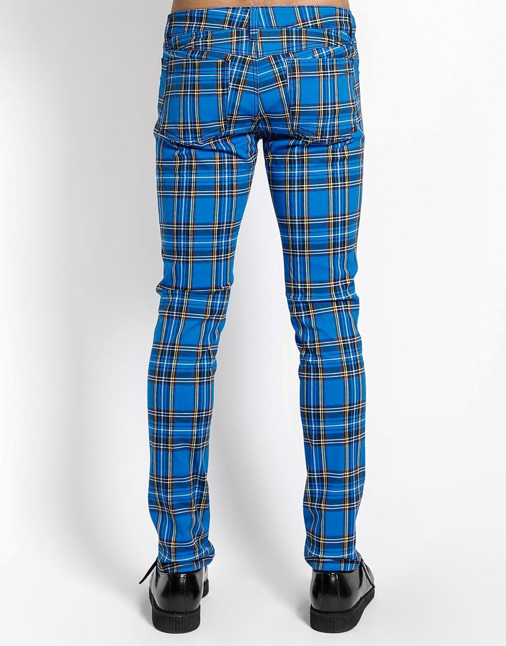 ROCKER JEAN ROYAL BLUE PLAID