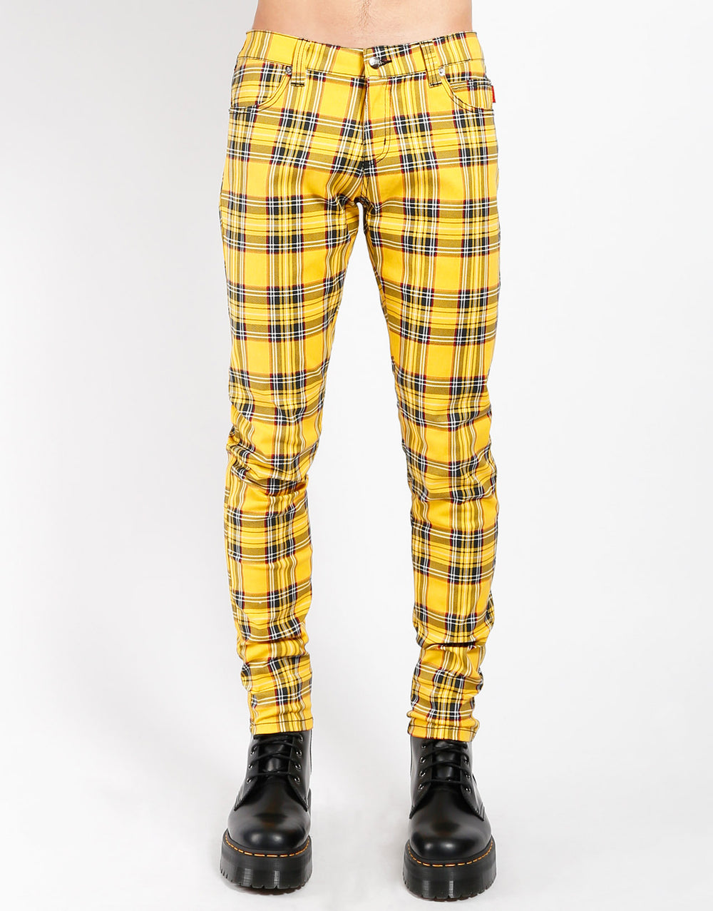 ROCKER JEAN YELLOW TARTAN