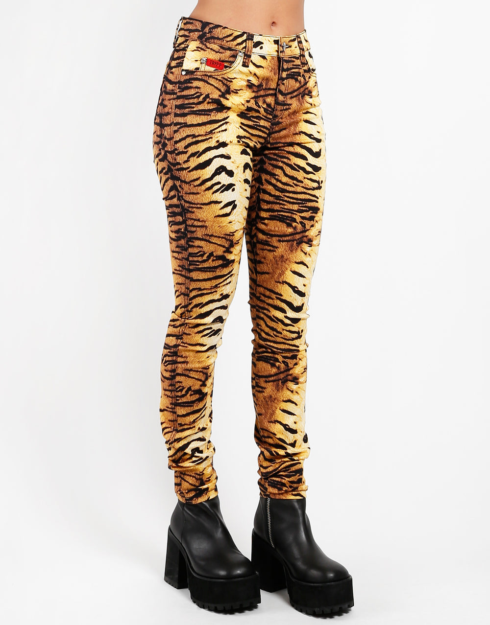 HIGH WAIST T-BACK JEAN TIGER