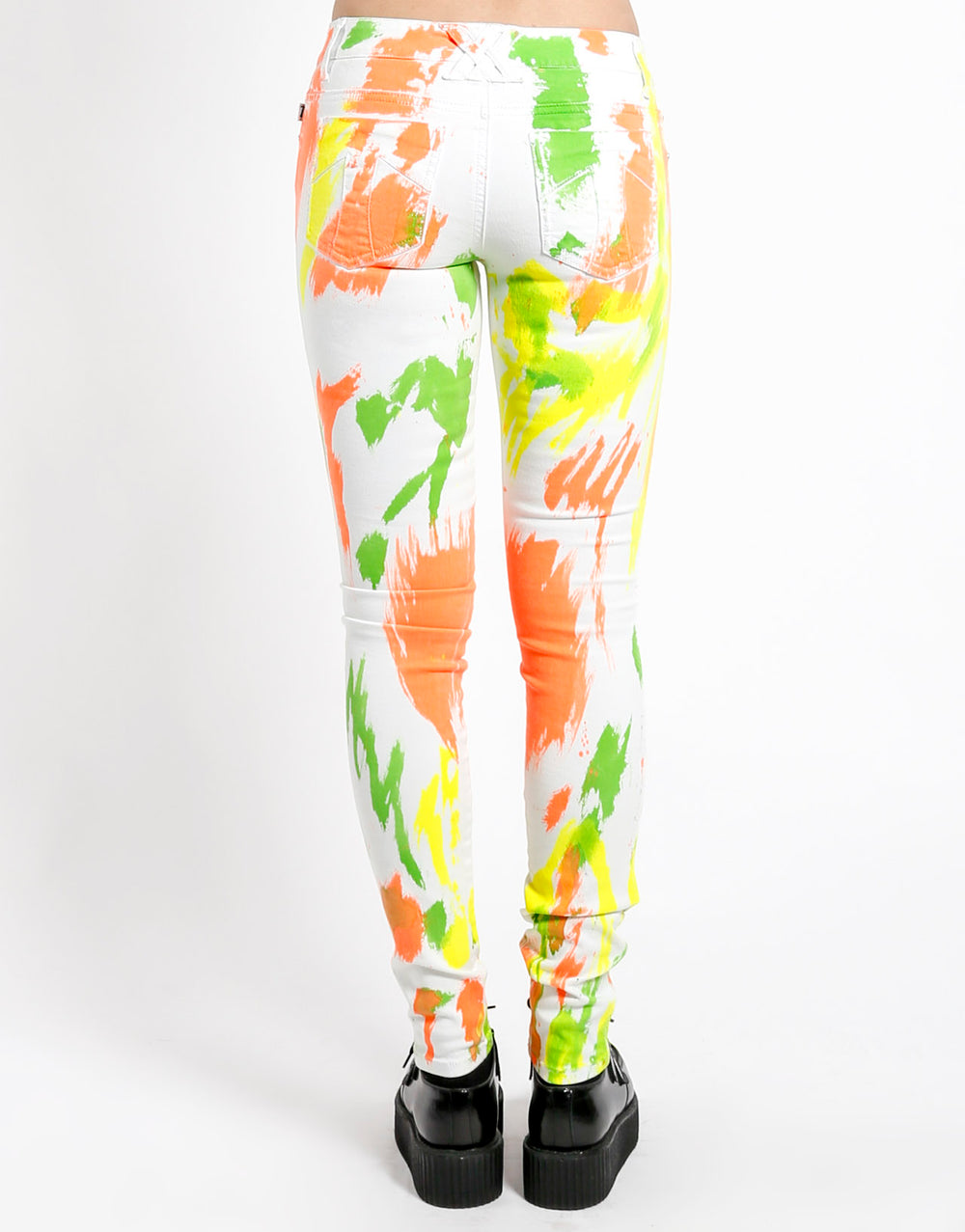 WHITE PAINT SPLATTER SKINNY