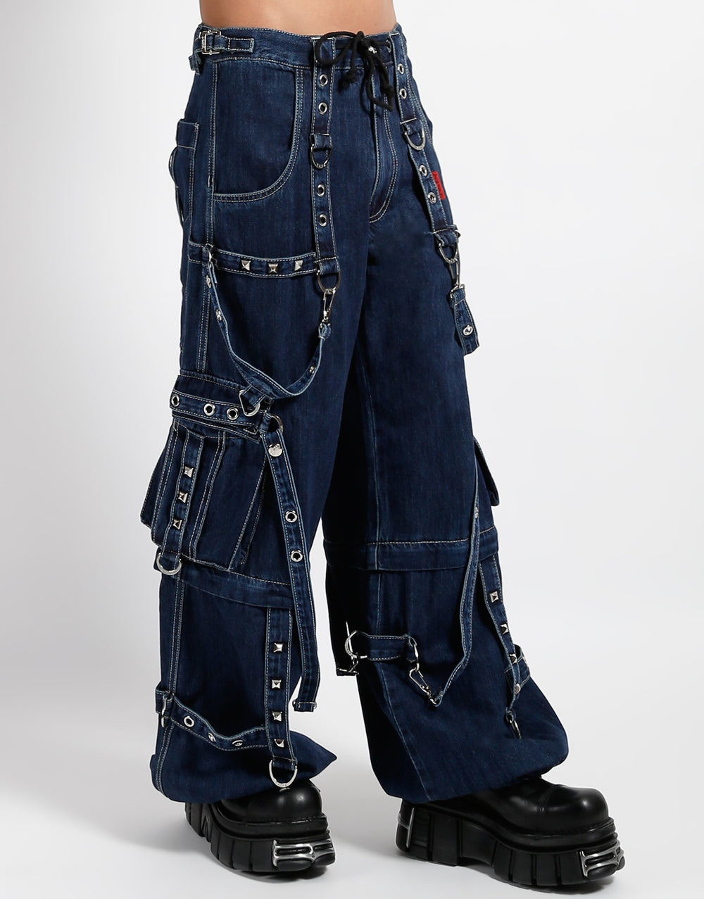 DENIM STRAP PANT