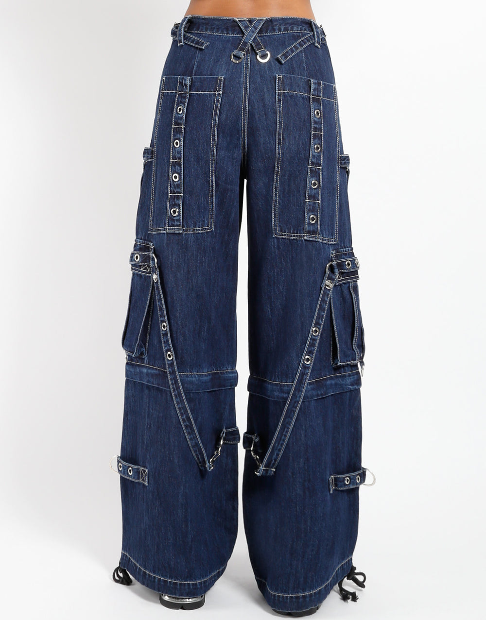 DENIM STRAP PANT