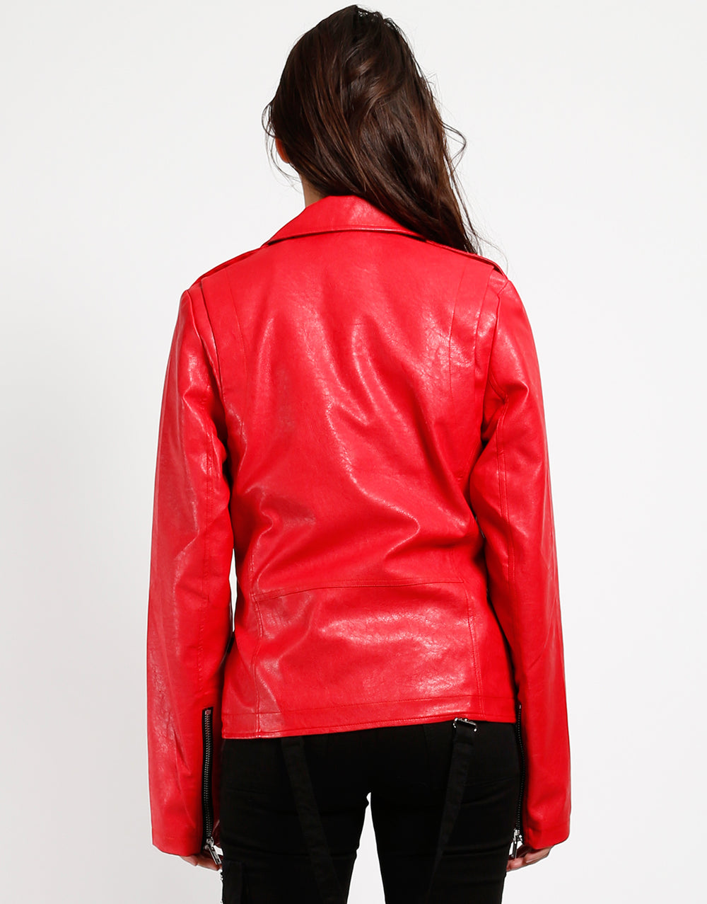 FAUX LEATHER CLASSIC RED MOTO