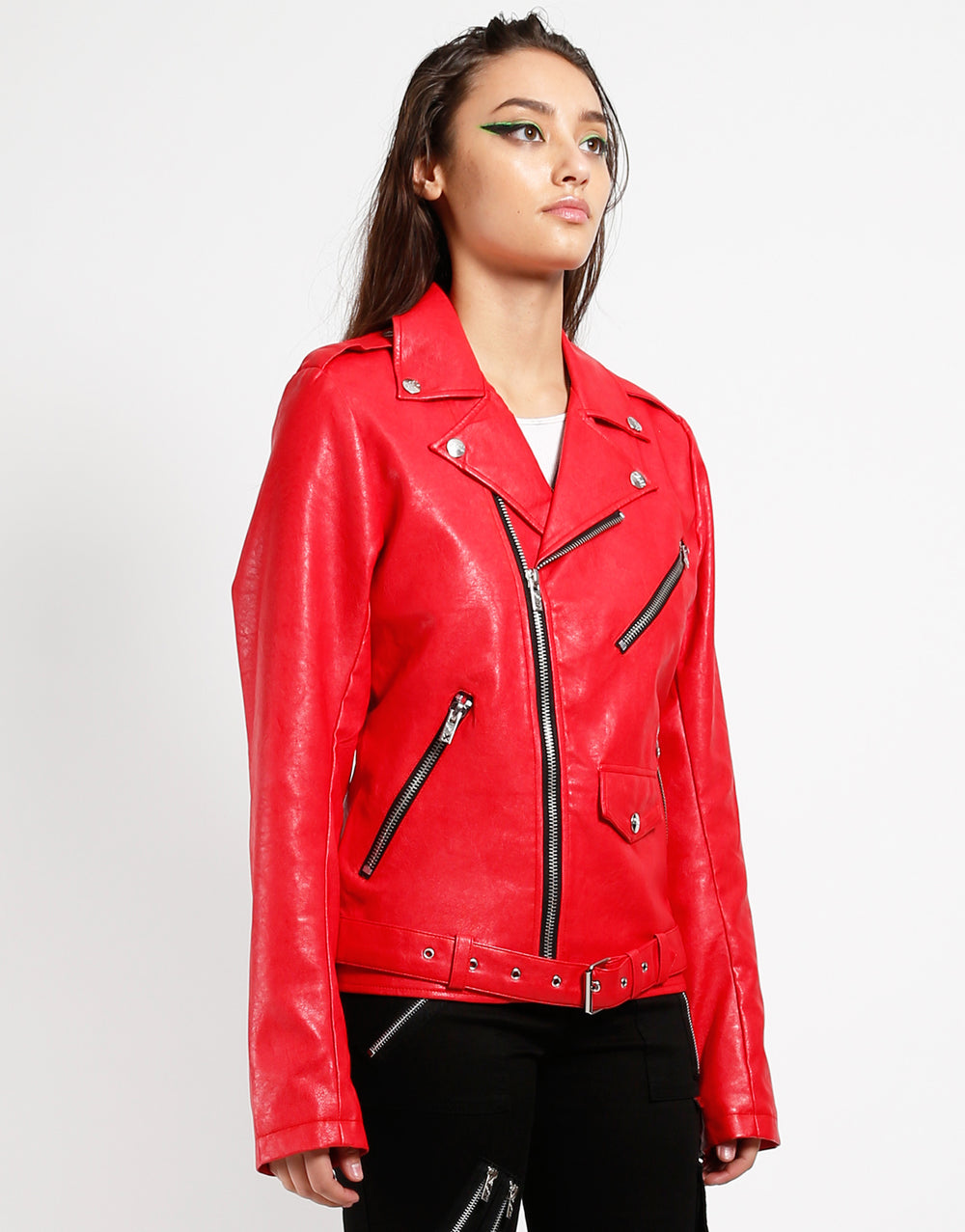 FAUX LEATHER CLASSIC RED MOTO