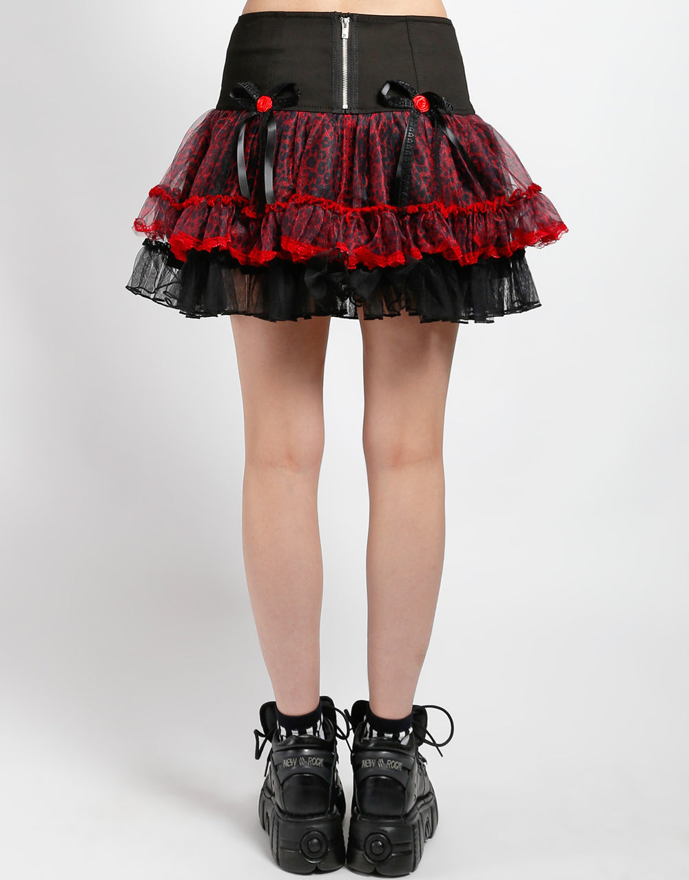 TUTU SKIRT RED LEOPARD