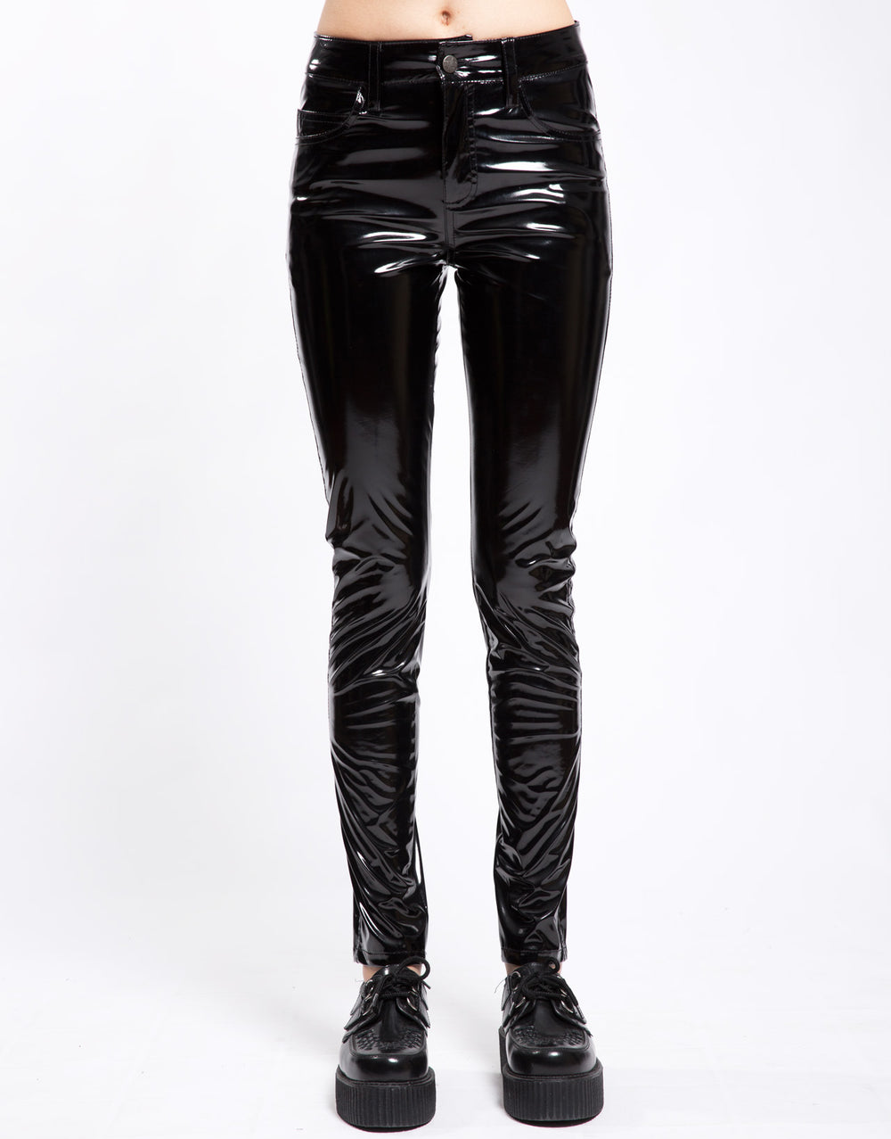 PVC VINYL HIGH WAIST PANT