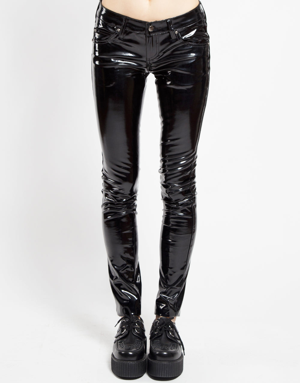 PVC VINYL LOW WAIST PANT