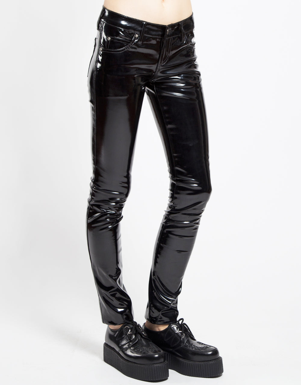 PVC VINYL LOW WAIST PANT