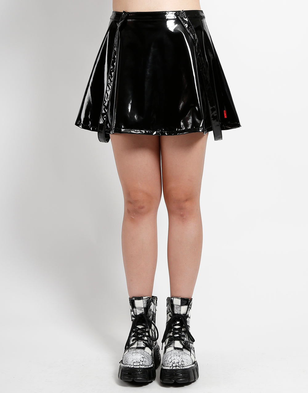 PVC VINYL SUSPENDER SKIRT