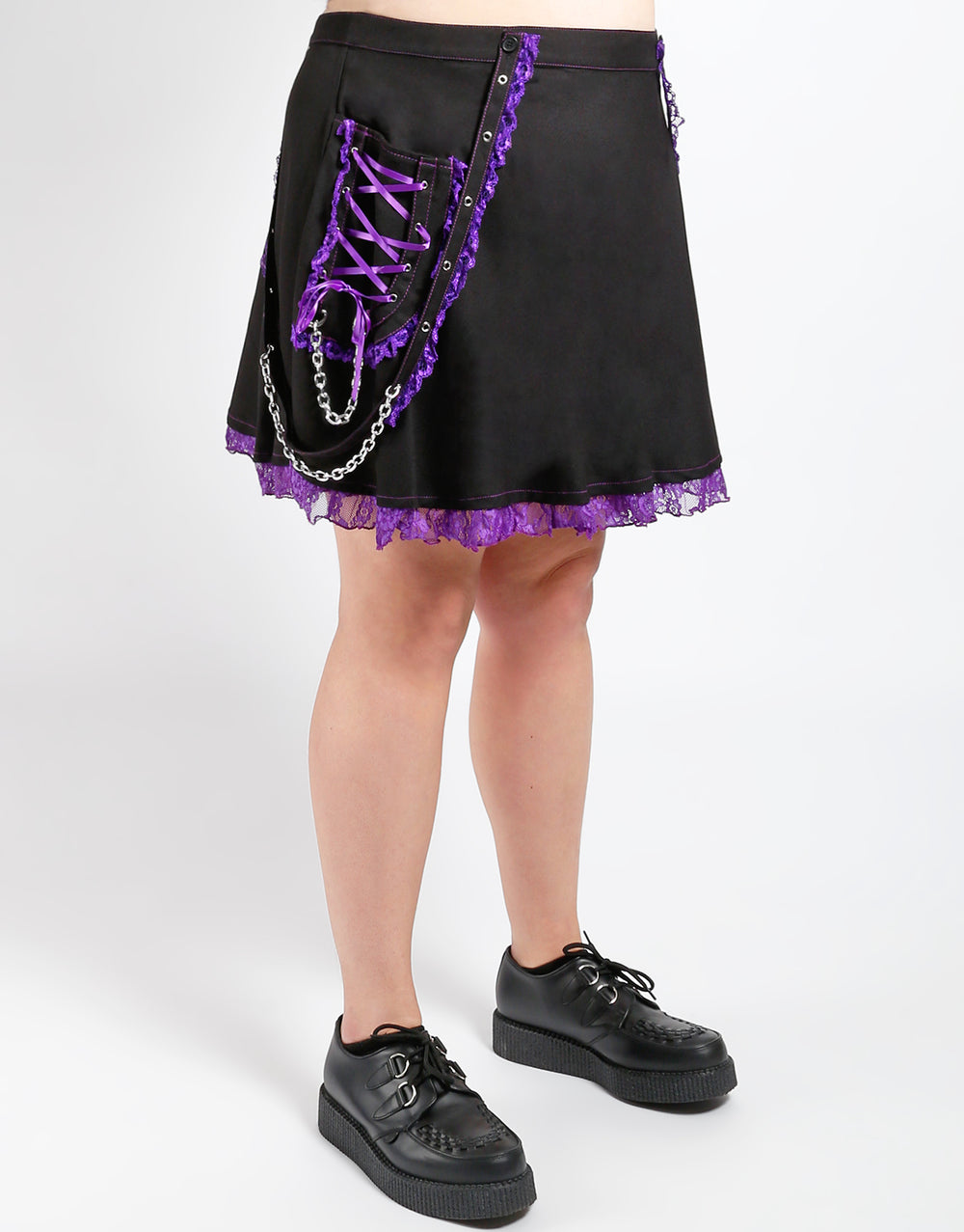 CURVE LOLITA SUSPENDER SKIRT PURPLE