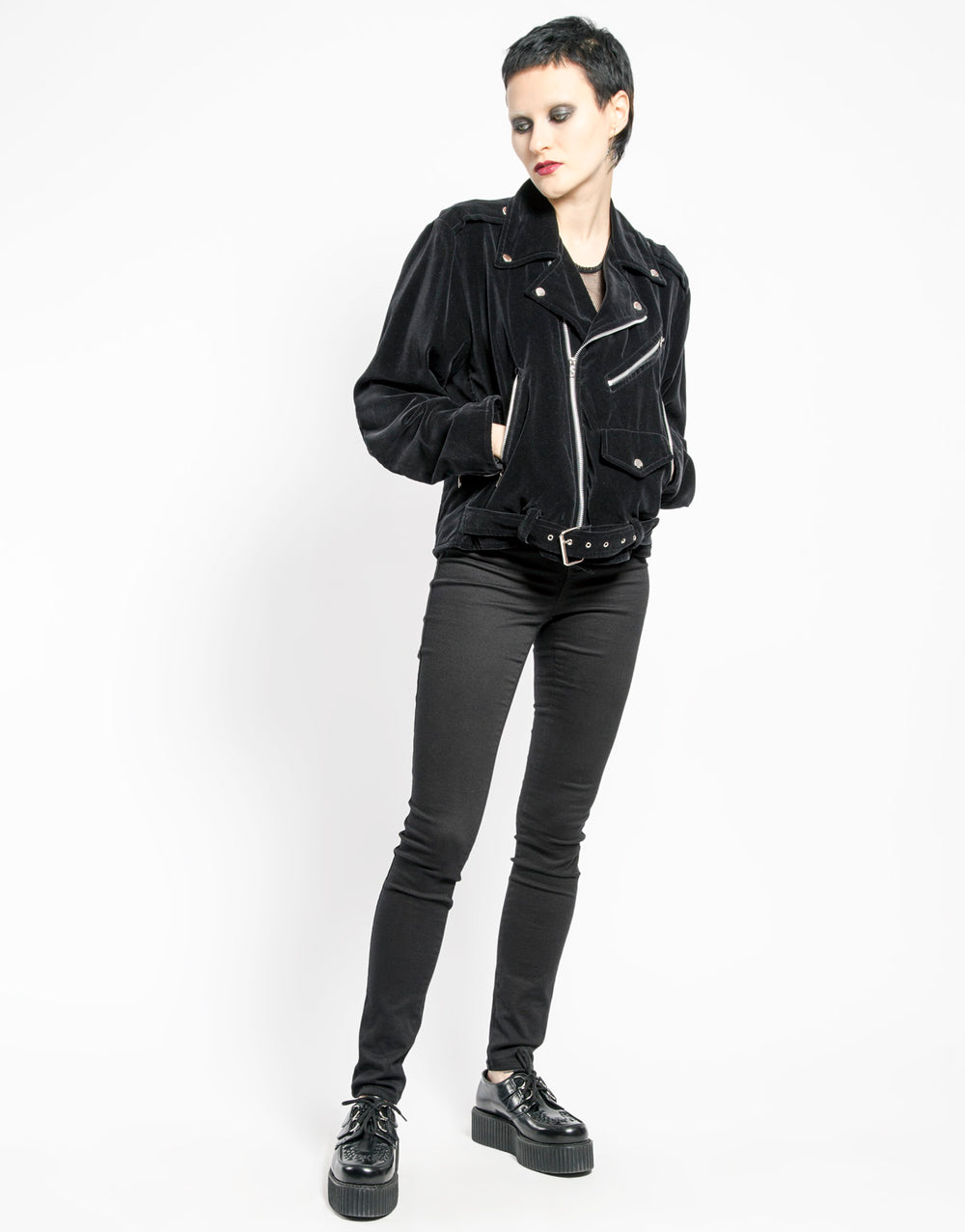 VELVET MOTO JACKET