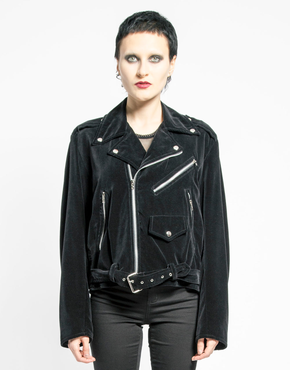 VELVET MOTO JACKET