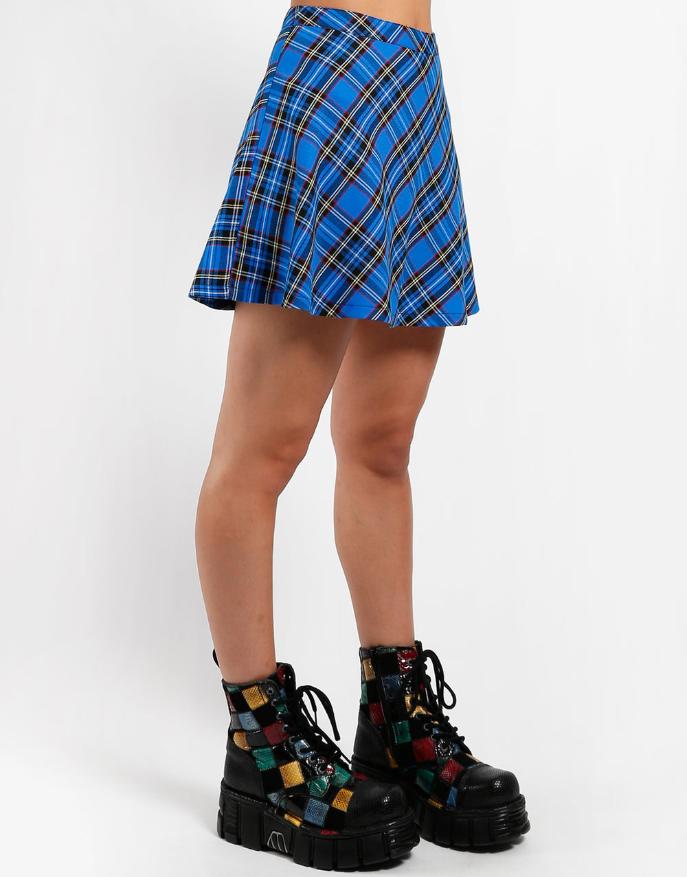 PLAID CIRCLE SKIRT