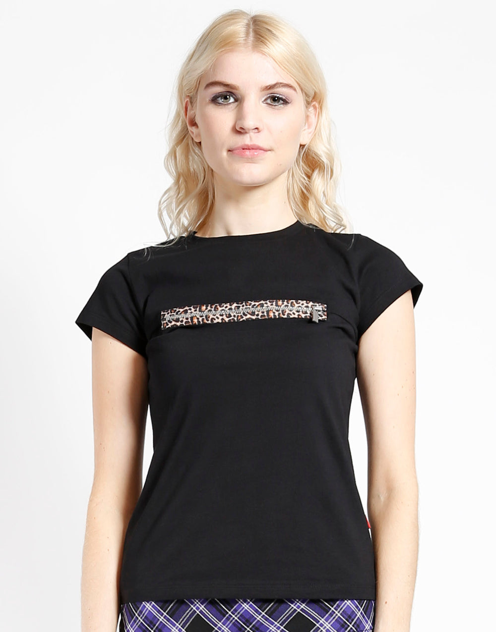 LEOPARD ZIP TEE