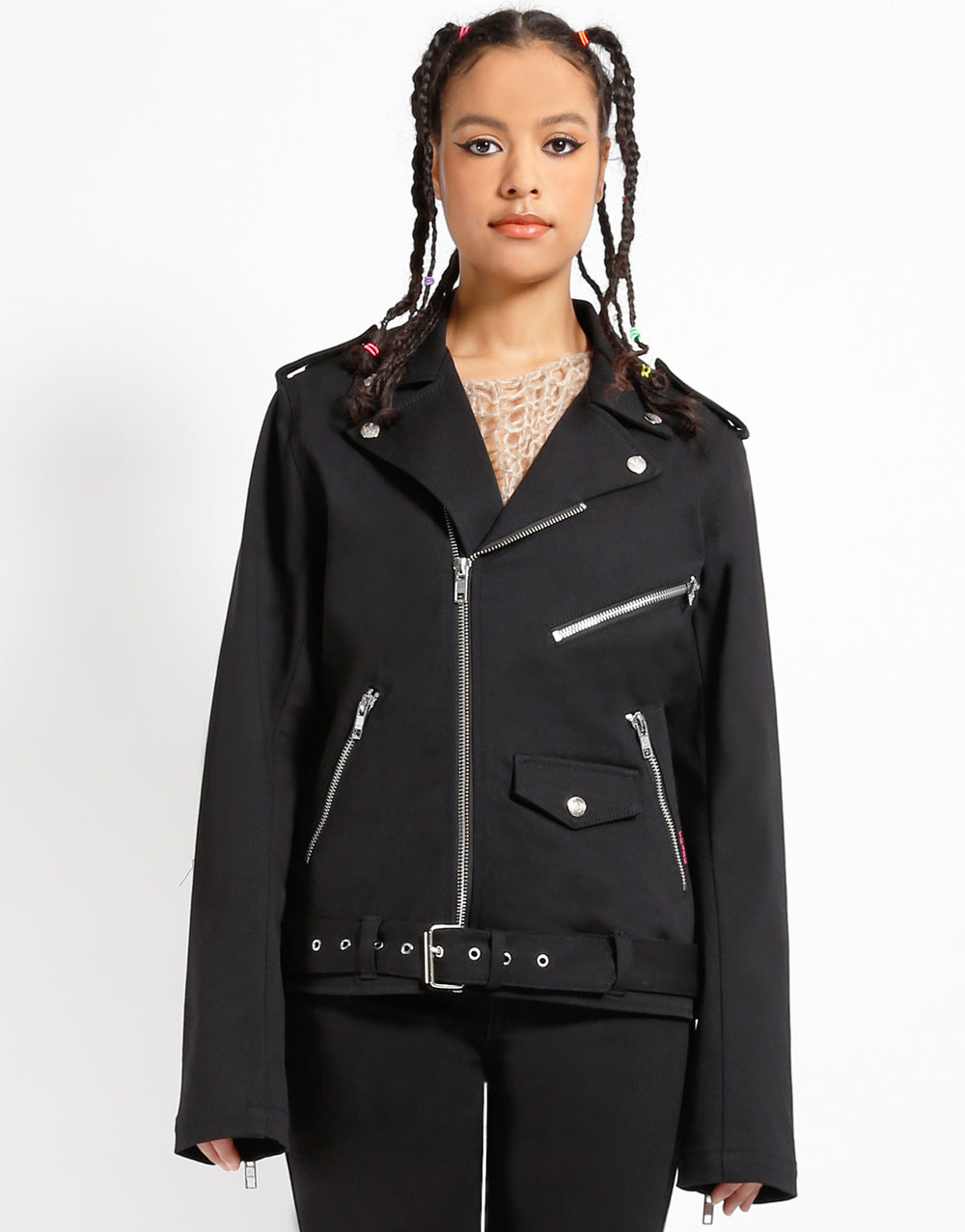 TRASH & VAUDEVILLE BIKER MOTO JACKET