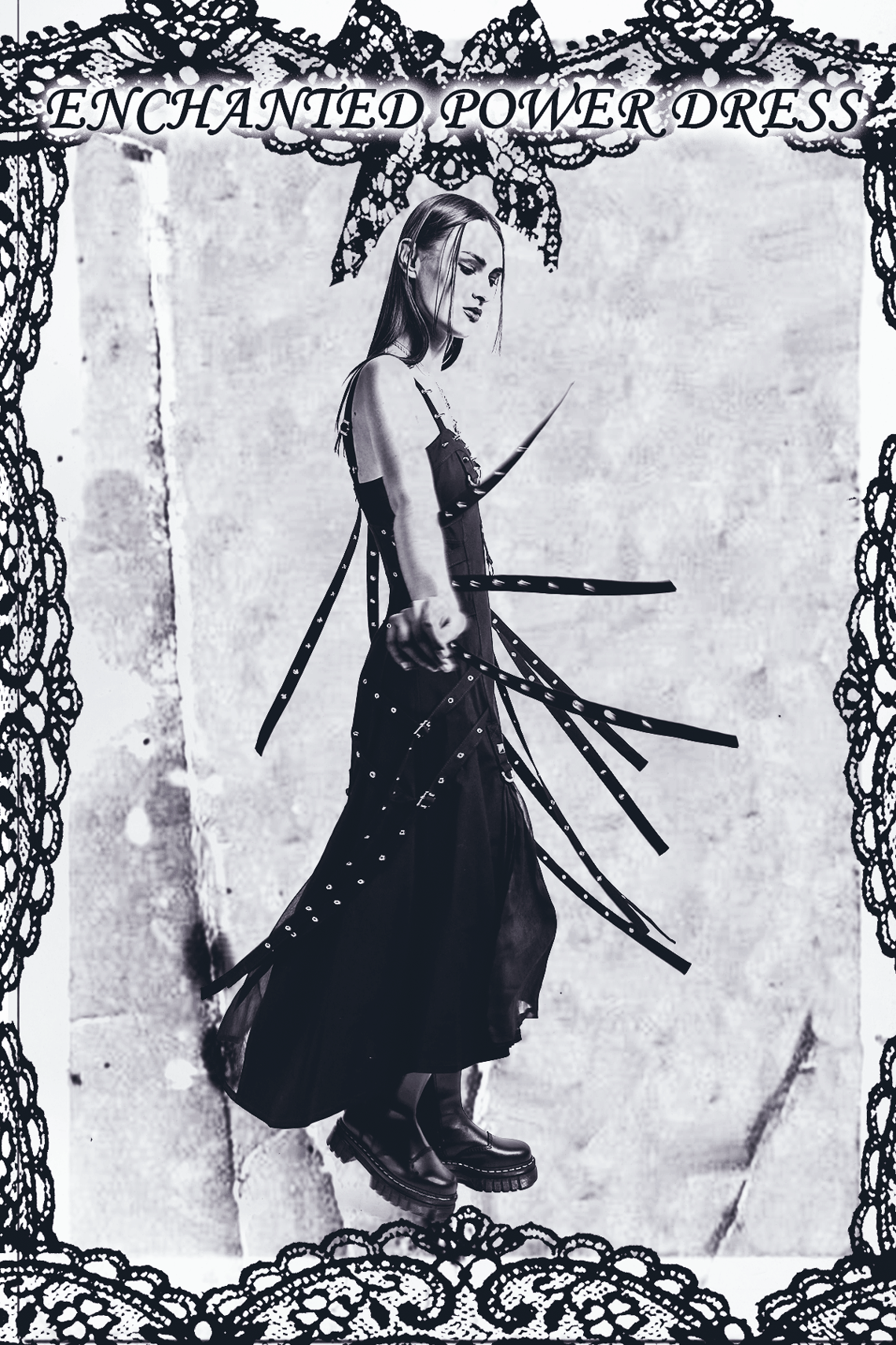 ENCHANTED POWER DRESS Medium / Black